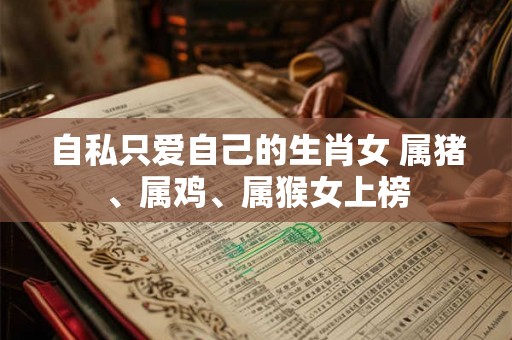 自私只爱自己的生肖女 属猪、属鸡、属猴女上榜