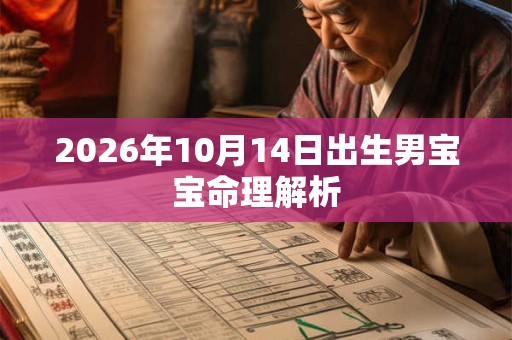 2026年10月14日出生男宝宝命理解析