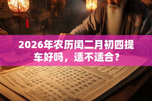 2026年农历闰二月初四提车好吗,适不适合? 2026年农历闰二月初四提车好吗,适不适合?