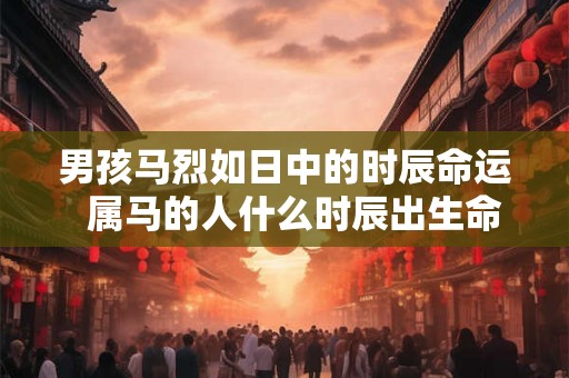 男孩马烈如日中的时辰命运  属马的人什么时辰出生命运好