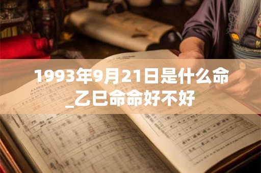 1993年9月21日是什么命_乙巳命命好不好
