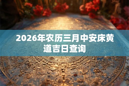 2026年农历三月中安床黄道吉日查询 2026年农历三月中安床黄道吉日查询