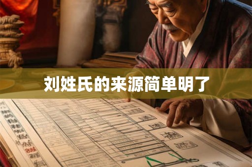 刘姓氏的来源简单明了