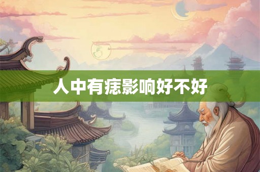 人中有痣影响好不好
