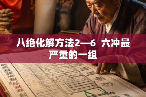 八绝化解方法2—6  六冲最严重的一组