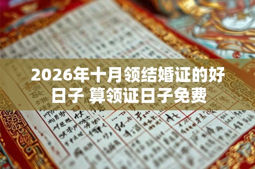 2026年十月领结婚证的好日子 算领证日子免费