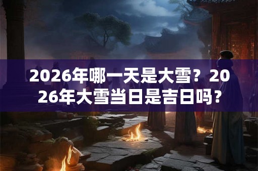 2026年哪一天是大雪？2026年大雪当日是吉日吗？