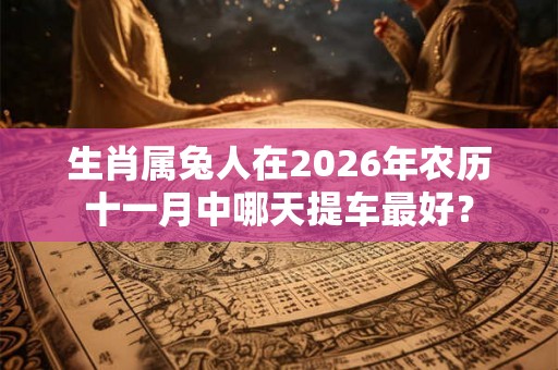 生肖属兔人在2026年农历十一月中哪天提车最好？