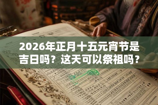 2026年正月十五元宵节是吉日吗?这天可以祭祖吗? 2026年正月十五元宵节是吉日吗?这天可以祭祖吗?