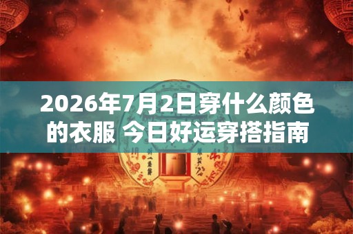 2026年7月2日穿什么颜色的衣服 今日好运穿搭指南 2026年7月2日穿什么颜色的衣服 今日好运穿搭指南