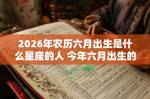 2026年农历六月出生是什么星座的人 今年六月出生的宝宝性格详解 2026年农历六月出生是什么星座的人 今年六月出生的宝宝性格详解