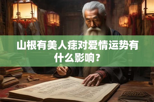 山根有美人痣对爱情运势有什么影响？