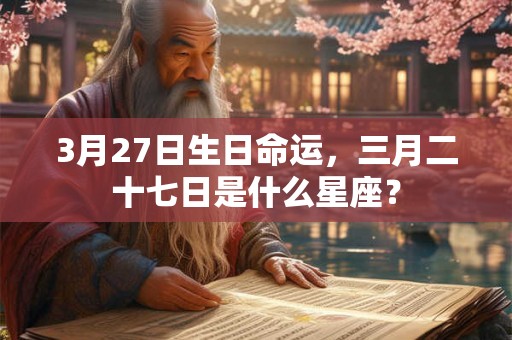 3月27日生日命运,三月二十七日是什么星座? 3月27日生日命运,三月二十七日是什么星座?