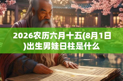 2026农历六月十五(8月1日)出生男娃日柱是什么