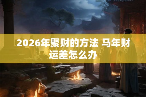 2026年聚财的方法 马年财运差怎么办 2026年聚财的方法 马年财运差怎么办