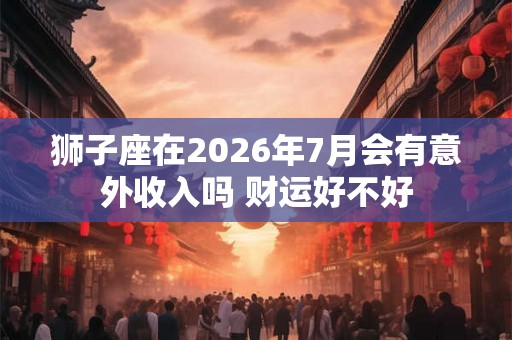 狮子座在2026年7月会有意外收入吗 财运好不好 狮子座在2026年7月会有意外收入吗 财运好不好