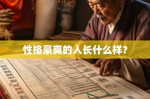 性格豪爽的人长什么样？