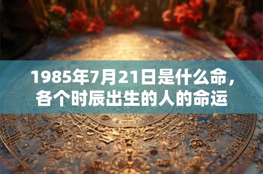 1985年7月21日是什么命,各个时辰出生的人的命运 1985年7月21日是什么命,各个时辰出生的人的命运