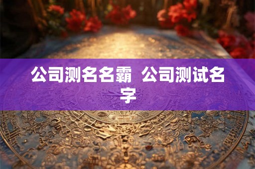 公司测名名霸  公司测试名字