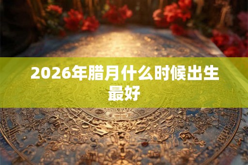 2026年腊月什么时候出生最好 2026年腊月什么时候出生最好