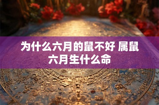 为什么六月的鼠不好 属鼠六月生什么命