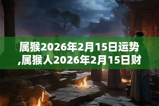 属猴2026年2月15日运势,属猴人2026年2月15日财运,生肖猴2026年2月15日运势 属猴2026年2月15日运势,属猴人2026年2月15日财运,生肖猴2026年2月15日运势