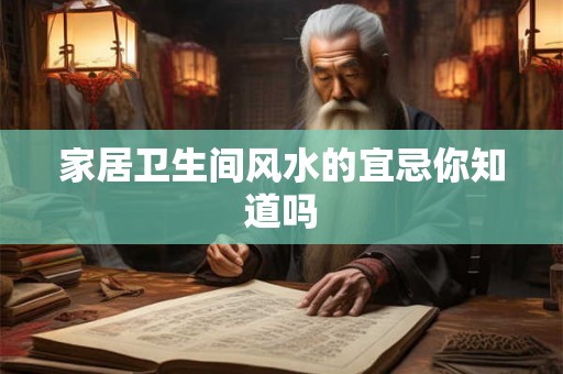 家居卫生间风水的宜忌你知道吗