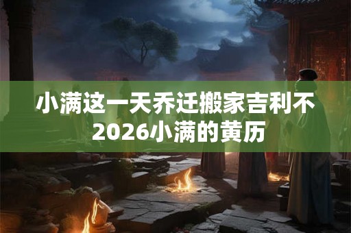小满这一天乔迁搬家吉利不 2026小满的黄历