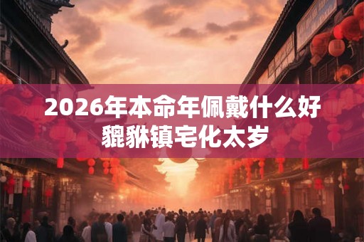 2026年本命年佩戴什么好 貔貅镇宅化太岁 2026年本命年佩戴什么好 貔貅镇宅化太岁