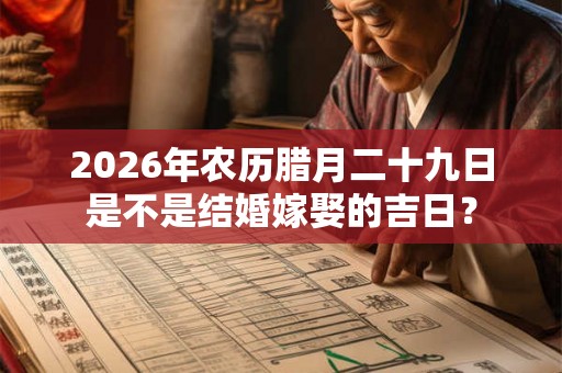 2026年农历腊月二十九日是不是结婚嫁娶的吉日? 2026年农历腊月二十九日是不是结婚嫁娶的吉日?