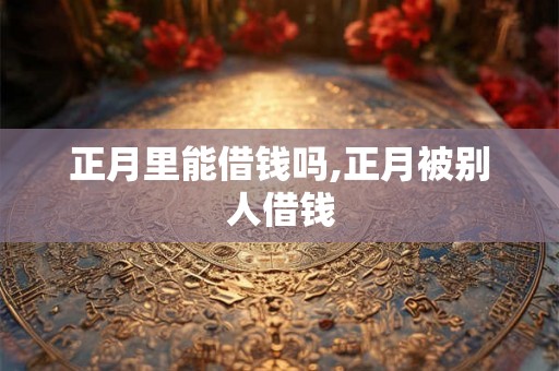 正月里能借钱吗,正月被别人借钱