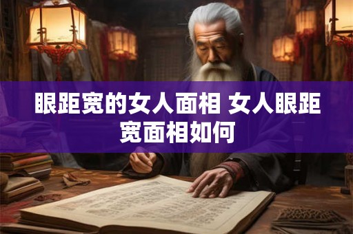 眼距宽的女人面相 女人眼距宽面相如何