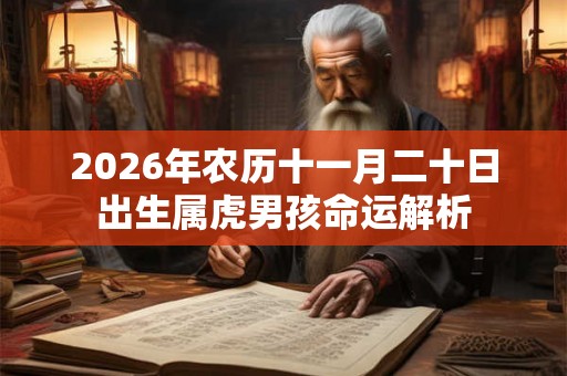2026年农历十一月二十日出生属虎男孩命运解析