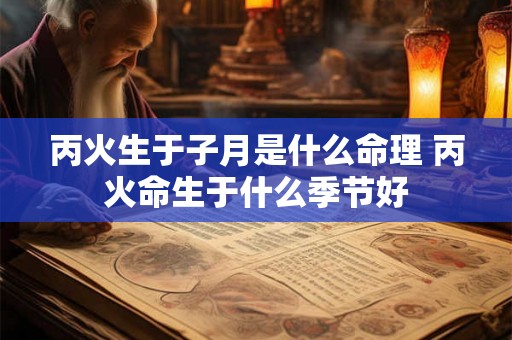 丙火生于子月是什么命理 丙火命生于什么季节好