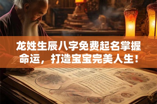 龙姓生辰八字免费起名掌握命运，打造宝宝完美人生！