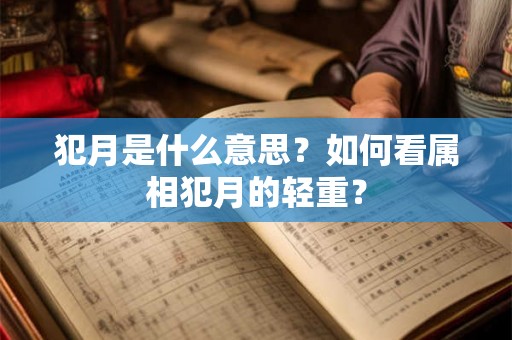 犯月是什么意思？如何看属相犯月的轻重？