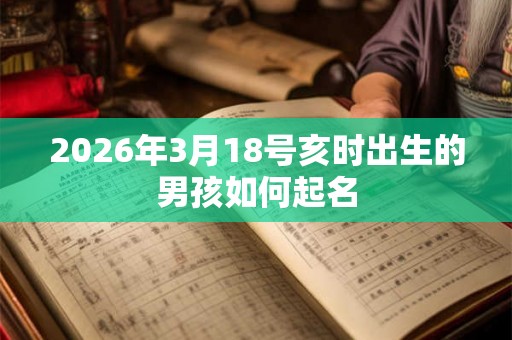 2026年3月18号亥时出生的男孩如何起名