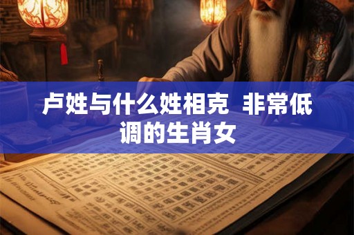 卢姓与什么姓相克 非常低调的生肖女 卢姓与什么姓相克 非常低调的生肖女