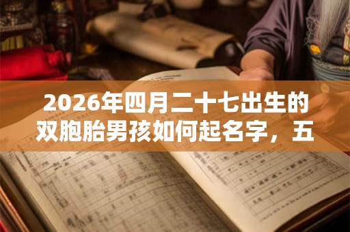 2026年四月二十七出生的双胞胎男孩如何起名字，五行属什么