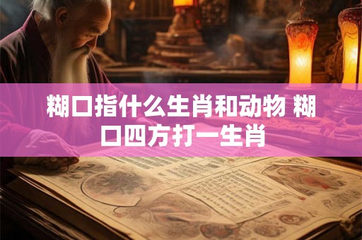 糊口指什么生肖和动物 糊口四方打一生肖