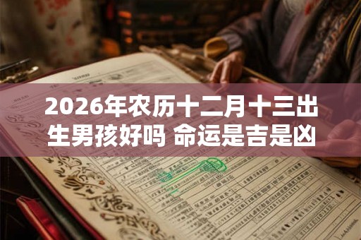 2026年农历十二月十三出生男孩好吗 命运是吉是凶