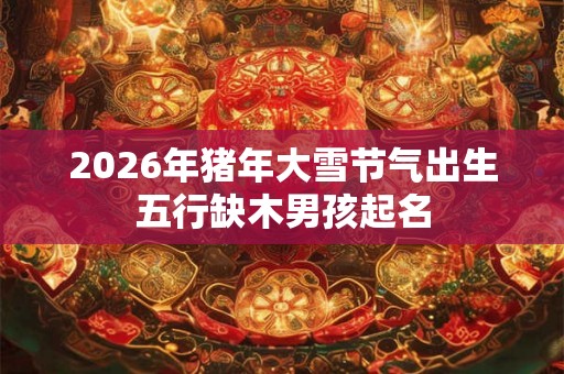 2026年猪年大雪节气出生五行缺木男孩起名