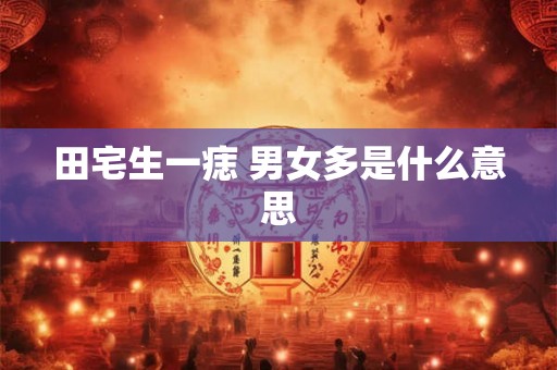 田宅生一痣 男女多是什么意思