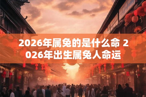 2026年属兔的是什么命 2026年出生属兔人命运