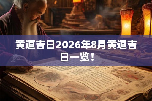 黄道吉日2026年8月黄道吉日一览！