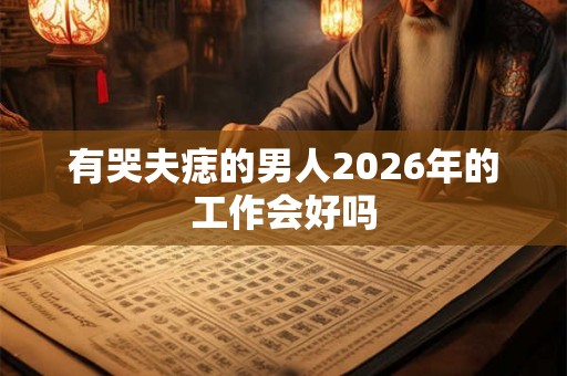 有哭夫痣的男人2026年的工作会好吗