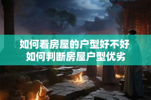 如何看房屋的户型好不好 如何判断房屋户型优劣
