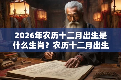 2026年农历十二月出生是什么生肖?农历十二月出生好吗? 2026年农历十二月出生是什么生肖?农历十二月出生好吗?