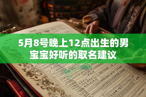 5月8号晚上12点出生的男宝宝好听的取名建议