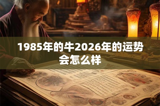 1985年的牛2026年的运势会怎么样